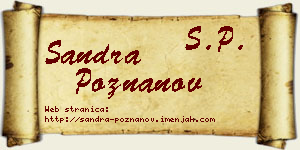 Sandra Poznanov vizit kartica